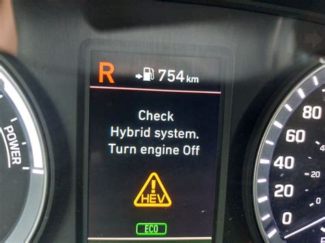 Just happened to me, after about 5 minutes (just worked a 24 hour shift, was so close to home I thought I could make it) the "<b>check</b> <b>Hybrid</b> <b>system</b>" turned to some form of "overheat message" then I turned <b>off</b> car soon after. . Check hybrid system turn off engine hyundai sonata